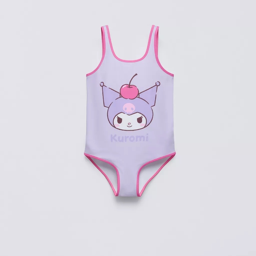 ZARA Kuromi Lavender and Pink Swimsuit